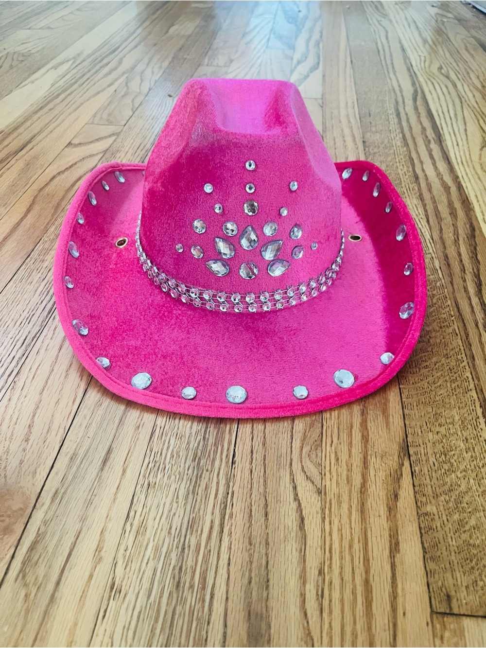 Girls' Pink Rhinestone Costume Cowboy Hat - Women’s Accessories